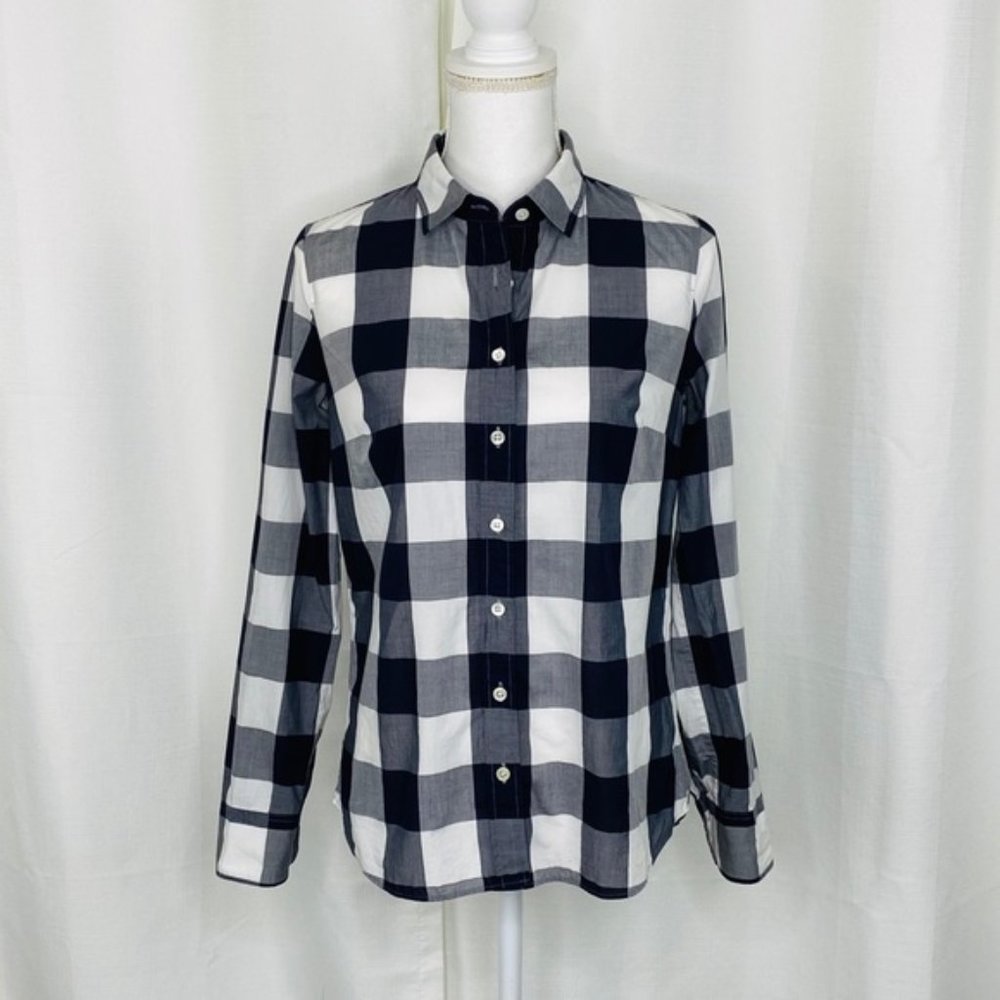 J. Crew Women’s Buffalo Check Button Up Top Size 4